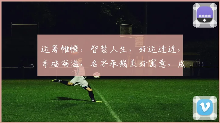 运筹帷幄，智慧人生，好运连连，幸福满溢，名字承载美好寓意，成就非凡人生